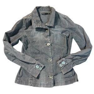 PrAna Women’s Grey Corduroy Jacket Small Organic Cotton